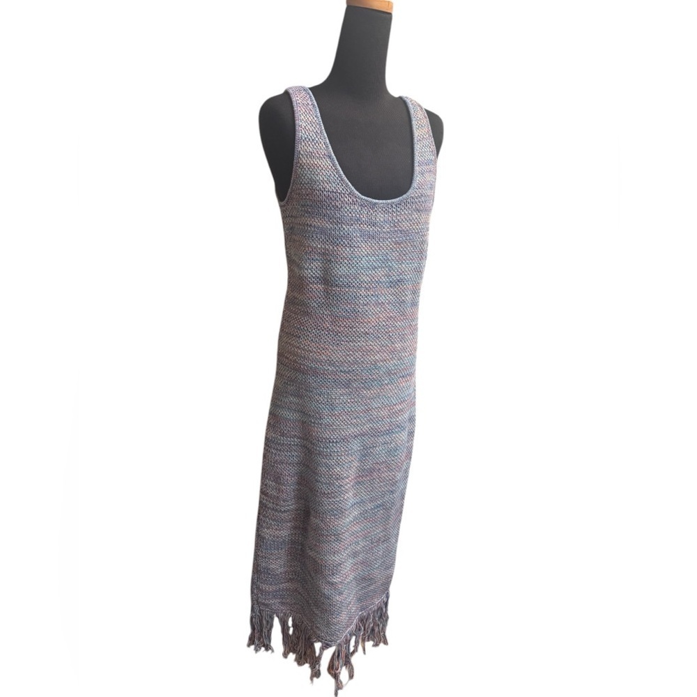 FUTURE COLLECTIVE ALANI NOELLE Crochet Fringe Dress Boho Sleeveless SZ SM Swim - Picture 8 of 17